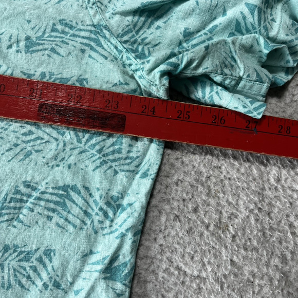 Southern Tide Shirt Mens Large Floral Hawaiian Linen Short Sleeve Button Down - Picture 10 of 11